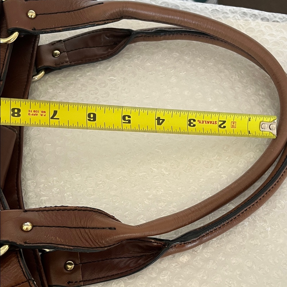 Etienne Aigner Rich Brown Leather Shoulder Bag - Picture 16 of 16